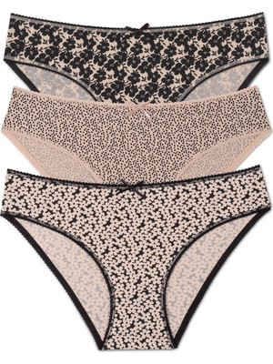 Suwen 3 Lü Desenli Slip Külot