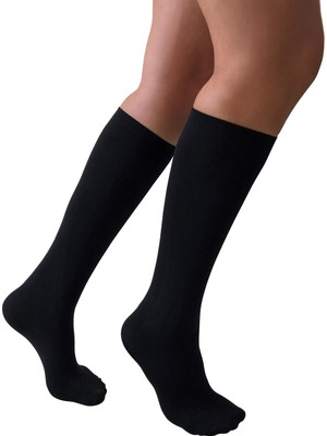 Suwen Kadın Siyah Dizaltı 40 Den Çorap