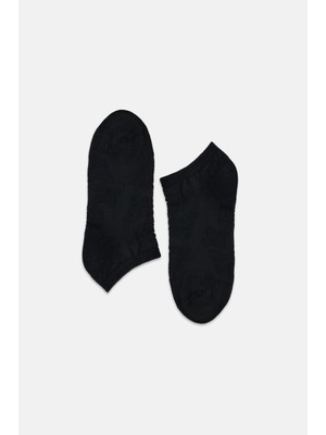 Suwen Butterfly Patik Çorap Siyah Standart