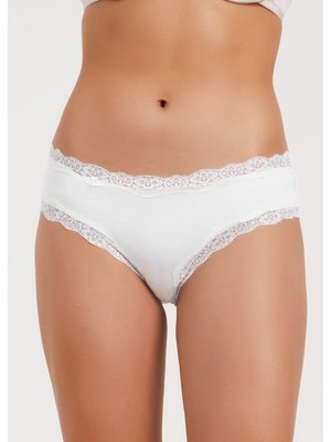 Suwen Soft Touch Lacy Slip Külot - Beyaz