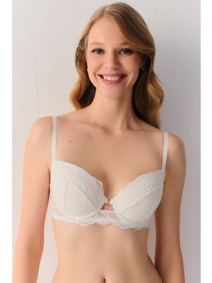 Suwen Honey Dantelli Yarı Destekli Balenli Sütyen