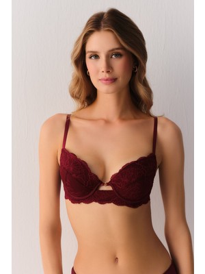 Suwen Honey Dantelli Yarı Destekli Balenli Sütyen