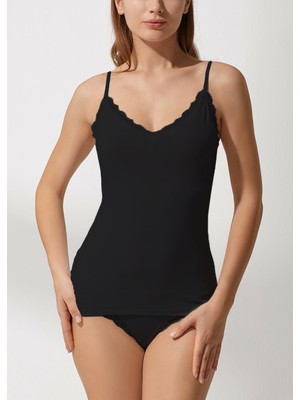 Suwen Soft Touch Lacy Ince Askılı Atlet