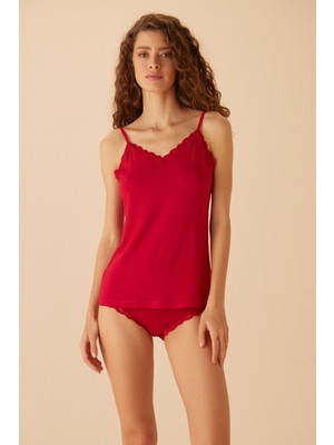 Suwen Soft Touch Lacy Ince Askılı Atlet