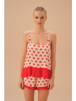 Suwen Heart Şort Pijama Takımı