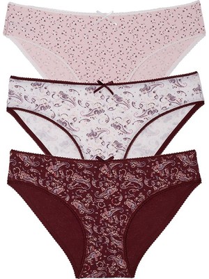Suwen 3 Lü Desenli Slip Külot