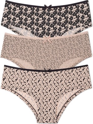 Suwen 3 Lü Desenli Hipster Külot