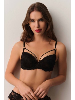 Suwen Ophelia Simli Dantelli Yarı Destekli Balenli Sütyen
