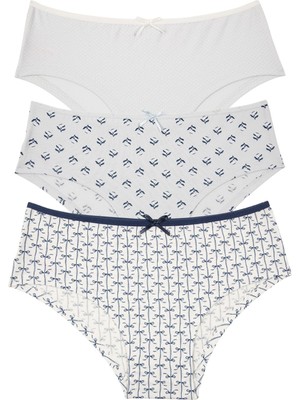 Suwen 3'lü Normal Bel Hipster Külot Pamuklu Örme Kumaş Nefes Alabilir Özellikler ile