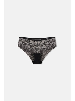 Suwen Tender Leaves Yüksek Bel Dantelli Slip Külot