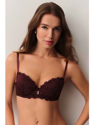 Suwen Pearl Dantelli Yarı Destekli Balenli Sütyen