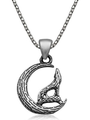 Katre46 ​925 Ayar Gümüş Bozkurt Gümüş Kolye