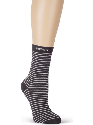 Suwen Stripe Logo Soket Çorap