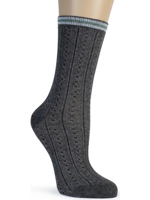 Suwen Cable Knit Soket Çorap