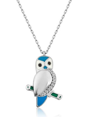 Katre46 925 Ayar ​gümüş Baykuş Kadın Gümüş Kolye