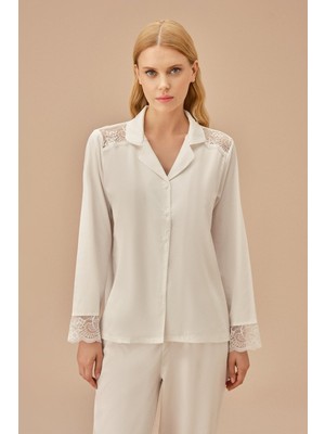 Suwen Pansy Lace Maskülen Pijama Takımı