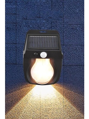 Gampus Şık Görünümlü Suya Dayanıklı Hareket Sensörlü Güneş Enerjili Balkon Bahçe Aydınlatması