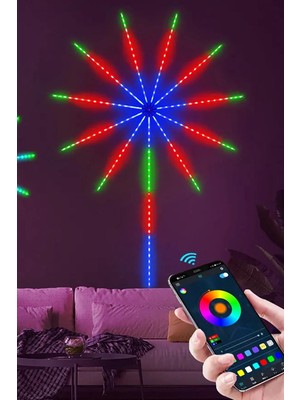 Gampus Bluetooth Bağlantılı Kumanda Kontrollü 256 Şerit LED LED Işık 300 Animasyonlu LED Yılbaşı