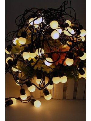 Gampus Parti ve Kır Düğünü Dekorasyonu Için Şerit Top LED Işık - Yılbaşı Ağacı Doğum Günü Süsleme 28LI 5mt