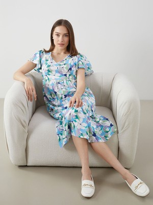 Lc Waikiki Yeni Sezon V Yaka Çiçekli Elbise