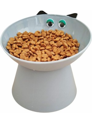 Hepta Collection Mta Hıgh-Tech 2’li Kedi Figürlü Mama ve Su Kabı – Eğimli Tasarım, Boyun Dostu, Dökülme Önleyici, Kol