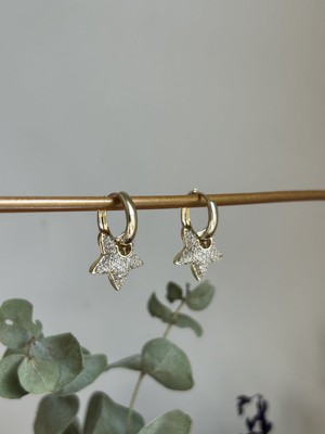 Lavanderopa Yıldız Model Gold Xuping Küpe