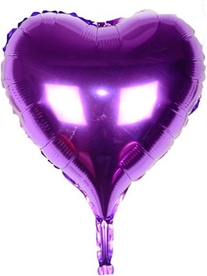 Bi Seyyar Mor Kalp Uçan Folyo Balon 80 Cm.