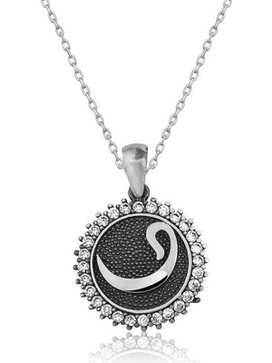 Katre46 Gümüş Vav Harfi Bayan Kolye