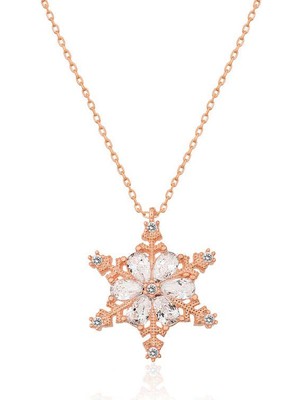 Katre46 925 Ayar ​gümüş Kar Çiçeği Kadın Gümüş Kolye