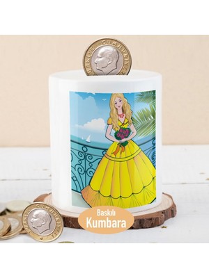 Asilmeydan Sarı Saçlı Güzwl Kız Baskılı Para Birikim Kumbarası -A49BC676