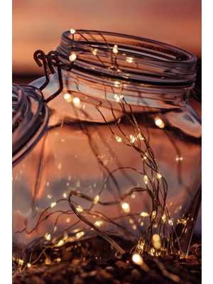 Gampus Peri LED Işık 3 Metre Gün Işığı Pilli Dekor Lambası Ledli Bahçe Oda Kafe Duvar Perde Ledi