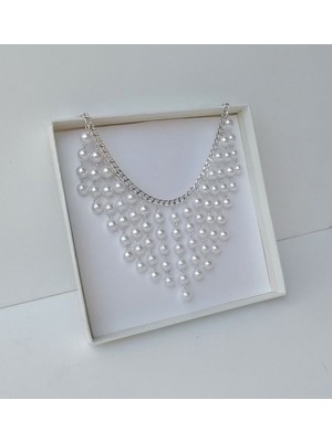 Shiklik Incili Zincir Zarif Tasarımlı Kadın Kolye