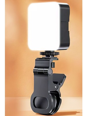 Gampus Yeni Nesil Şarjlı Selfie Işığı Video Işığı Modlu Parlak Mandallı Profesyonel Foto Işığı