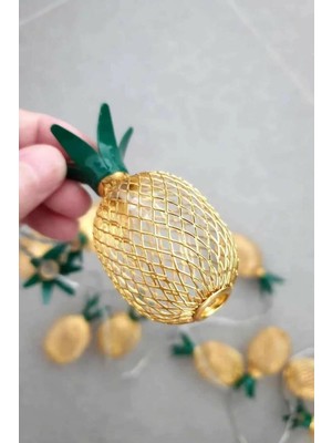 Gampus Dekoratif 3D Ananas Ampüllü LED Aydınlatma 10 Ledli 2 Metre
