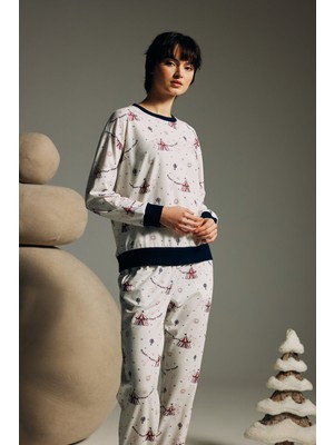 Hays Kadın Pamuklu Uzun Kollu Pijama Üstü