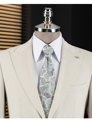 Italyan Stil Slim Fit Ceket Pantolon Takım Elbise Mint Yeşili T14541