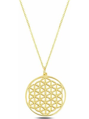 Katre46 ​​925 Ayar Gümüş Yaşam Çiçeği Gümüş Kolye