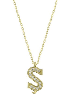 Katre46 925 Ayar Gümüş Ş Harfi Kadın Gümüş Kolye