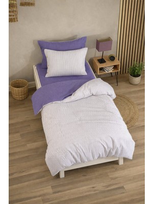 Cottonest Çizgili Nevresim Takımı Tek & Çift Kişilik – Yumuşak Dokulu, Modern Tasarım, Çok Renkli