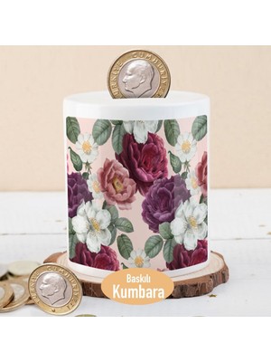 Asilmeydan Rengarenk Hoş Çiçekler Baskılı Para Birikim Kumbarası -89197