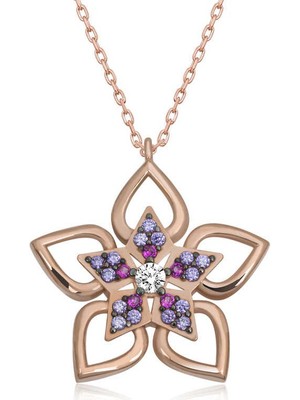 Katre46 ​925 Ayar Gümüş Çiçek Kadın Gümüş Kolye