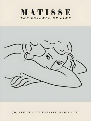 Fuart.Co Matisse Sakin Kız Matisse Sanat Serisi Dijital Baskı Poster (Çerçevesiz) Mtfu