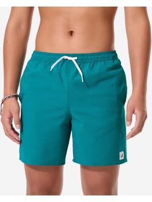 Decathlon Çocuk Kısa Deniz Şortu - Yeşil - 100 Seersucker