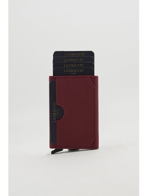 Septemmart  Sace Unisex Hakiki Deri Mekanizmalı Kartlık