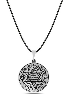 Katre46 Gümüş Süleyman Mührü Kolye