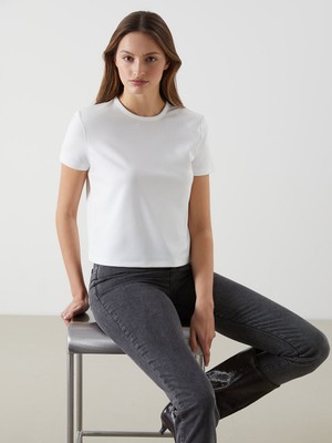 Lc Waikiki Yeni Sezon Bisiklet Yaka Kadın Tişört