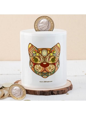 Asilmeydan Etnik Desenli Kedi Para Birikim Kumbarası -23-2147492822