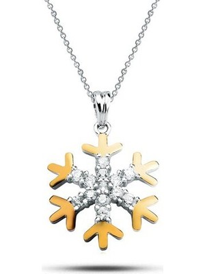 Bella Gloria İki Renk Kartanesi Gümüş Kolye (Gk00426)