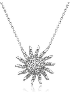 Katre46 ​925 Ayar Gümüş Güneş Kadın Gümüş Kolye