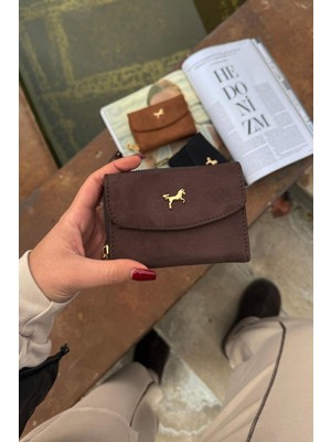 Septemmart Cavie Süet Kadın Kullanışlı Cüzdan